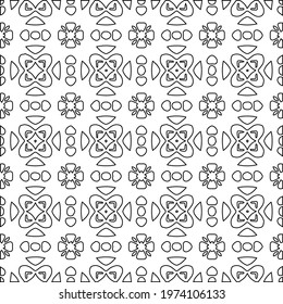  Geometric vector pattern with triangular elements. abstract ornament for wallpapers and backgrounds. Black and white colors.