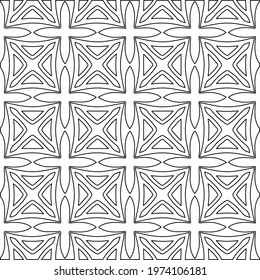  Geometric vector pattern with triangular elements. abstract ornament for wallpapers and backgrounds. Black and white colors.