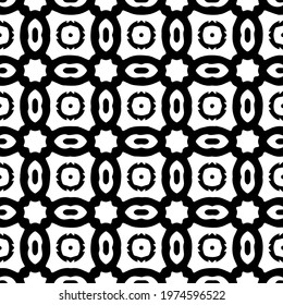  Geometric vector pattern with triangular elements. abstract ornament for wallpapers and backgrounds. Black and white colors.
