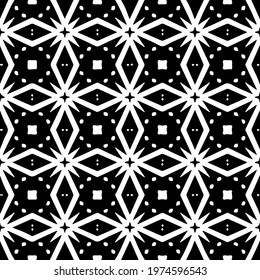  Geometric vector pattern with triangular elements. abstract ornament for wallpapers and backgrounds. Black and white colors.