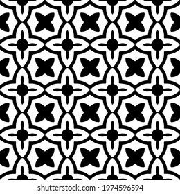 Geometric vector pattern with triangular elements. abstract ornament for wallpapers and backgrounds. Black and white colors.