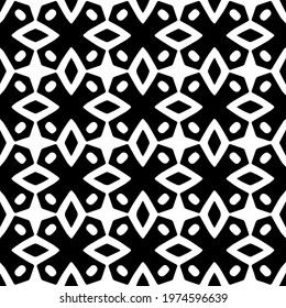  Geometric vector pattern with triangular elements. abstract ornament for wallpapers and backgrounds. Black and white colors.