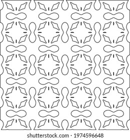  Geometric vector pattern with triangular elements. abstract ornament for wallpapers and backgrounds. Black and white colors.