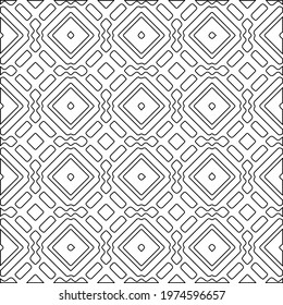  Geometric vector pattern with triangular elements. abstract ornament for wallpapers and backgrounds. Black and white colors.