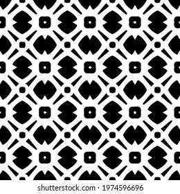 Geometric vector pattern with triangular elements. abstract ornament for wallpapers and backgrounds. Black and white colors.
