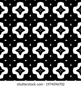  Geometric vector pattern with triangular elements. abstract ornament for wallpapers and backgrounds. Black and white colors.