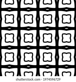  Geometric vector pattern with triangular elements. abstract ornament for wallpapers and backgrounds. Black and white colors.