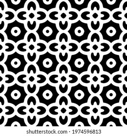  Geometric vector pattern with triangular elements. abstract ornament for wallpapers and backgrounds. Black and white colors.