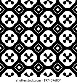  Geometric vector pattern with triangular elements. abstract ornament for wallpapers and backgrounds. Black and white colors.