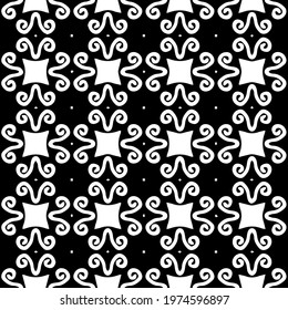  Geometric vector pattern with triangular elements. abstract ornament for wallpapers and backgrounds. Black and white colors.