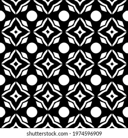  Geometric vector pattern with triangular elements. abstract ornament for wallpapers and backgrounds. Black and white colors.