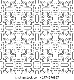  Geometric vector pattern with triangular elements. abstract ornament for wallpapers and backgrounds. Black and white colors.
