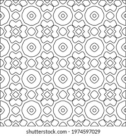  Geometric vector pattern with triangular elements. abstract ornament for wallpapers and backgrounds. Black and white colors.