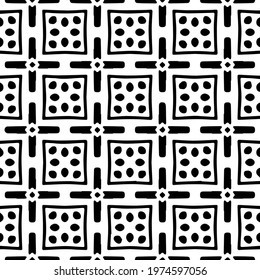 Geometric vector pattern with triangular elements. abstract ornament for wallpapers and backgrounds. Black and white colors.