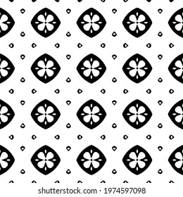 Geometric vector pattern with triangular elements. abstract ornament for wallpapers and backgrounds. Black and white colors.