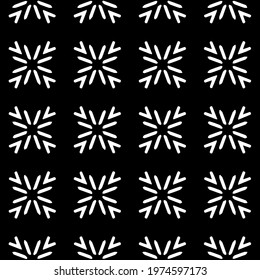  Geometric vector pattern with triangular elements. abstract ornament for wallpapers and backgrounds. Black and white colors.