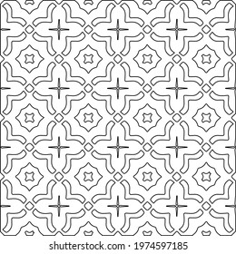  Geometric vector pattern with triangular elements. abstract ornament for wallpapers and backgrounds. Black and white colors.
