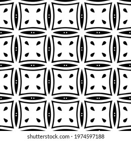  Geometric vector pattern with triangular elements. abstract ornament for wallpapers and backgrounds. Black and white colors.