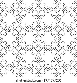  Geometric vector pattern with triangular elements. abstract ornament for wallpapers and backgrounds. Black and white colors.
