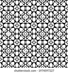  Geometric vector pattern with triangular elements. abstract ornament for wallpapers and backgrounds. Black and white colors.