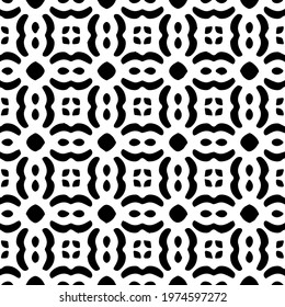  Geometric vector pattern with triangular elements. abstract ornament for wallpapers and backgrounds. Black and white colors.