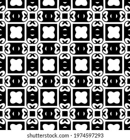  Geometric vector pattern with triangular elements. abstract ornament for wallpapers and backgrounds. Black and white colors.