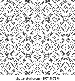  Geometric vector pattern with triangular elements. abstract ornament for wallpapers and backgrounds. Black and white colors.