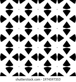  Geometric vector pattern with triangular elements. abstract ornament for wallpapers and backgrounds. Black and white colors.