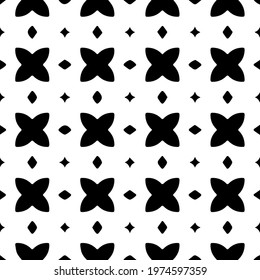  Geometric vector pattern with triangular elements. abstract ornament for wallpapers and backgrounds. Black and white colors.