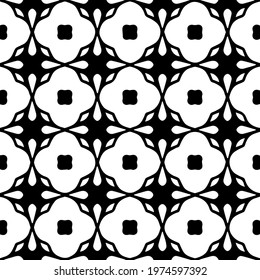  Geometric vector pattern with triangular elements. abstract ornament for wallpapers and backgrounds. Black and white colors.