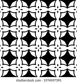  Geometric vector pattern with triangular elements. abstract ornament for wallpapers and backgrounds. Black and white colors.