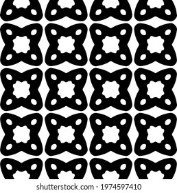  Geometric vector pattern with triangular elements. abstract ornament for wallpapers and backgrounds. Black and white colors.