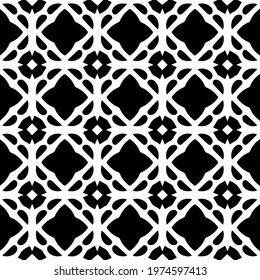  Geometric vector pattern with triangular elements. abstract ornament for wallpapers and backgrounds. Black and white colors.