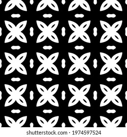  Geometric vector pattern with triangular elements. abstract ornament for wallpapers and backgrounds. Black and white colors.