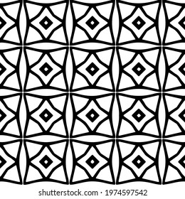  Geometric vector pattern with triangular elements. abstract ornament for wallpapers and backgrounds. Black and white colors.