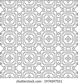  Geometric vector pattern with triangular elements. abstract ornament for wallpapers and backgrounds. Black and white colors.