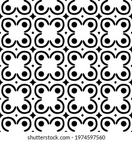  Geometric vector pattern with triangular elements. abstract ornament for wallpapers and backgrounds. Black and white colors.