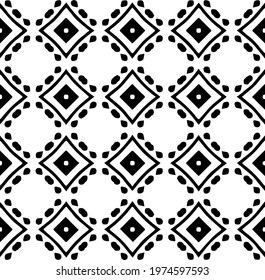  Geometric vector pattern with triangular elements. abstract ornament for wallpapers and backgrounds. Black and white colors.