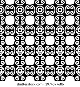  Geometric vector pattern with triangular elements. abstract ornament for wallpapers and backgrounds. Black and white colors.