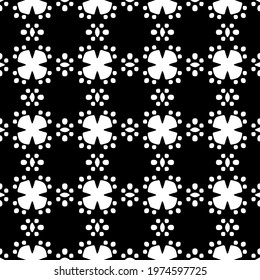  Geometric vector pattern with triangular elements. abstract ornament for wallpapers and backgrounds. Black and white colors.