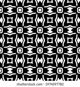  Geometric vector pattern with triangular elements. abstract ornament for wallpapers and backgrounds. Black and white colors.