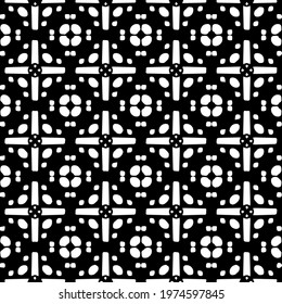  Geometric vector pattern with triangular elements. abstract ornament for wallpapers and backgrounds. Black and white colors.