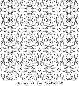  Geometric vector pattern with triangular elements. abstract ornament for wallpapers and backgrounds. Black and white colors.