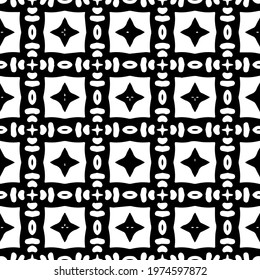  Geometric vector pattern with triangular elements. abstract ornament for wallpapers and backgrounds. Black and white colors.
