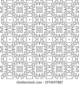  Geometric vector pattern with triangular elements. abstract ornament for wallpapers and backgrounds. Black and white colors.