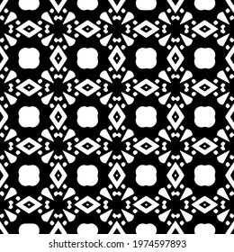  Geometric vector pattern with triangular elements. abstract ornament for wallpapers and backgrounds. Black and white colors.