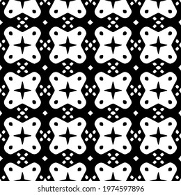  Geometric vector pattern with triangular elements. abstract ornament for wallpapers and backgrounds. Black and white colors.