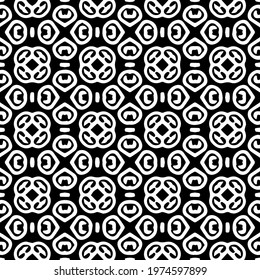  Geometric vector pattern with triangular elements. abstract ornament for wallpapers and backgrounds. Black and white colors.