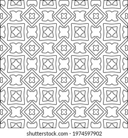  Geometric vector pattern with triangular elements. abstract ornament for wallpapers and backgrounds. Black and white colors.