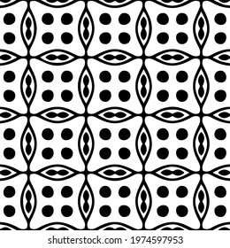  Geometric vector pattern with triangular elements. abstract ornament for wallpapers and backgrounds. Black and white colors.